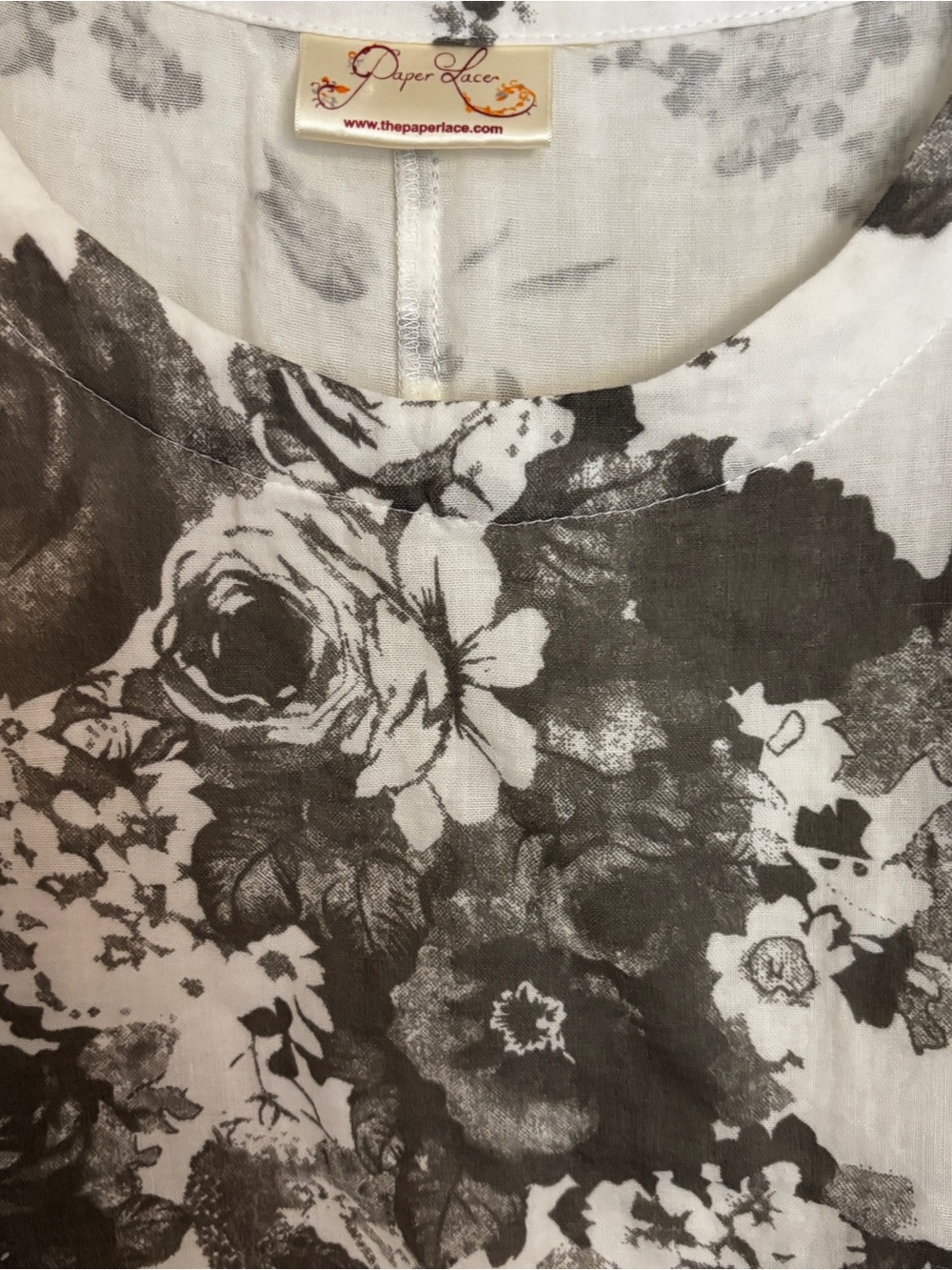 Paper Lace Cotton Floral Dress Size Medium